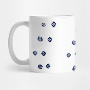 Shibori kanoko blue dot Mug